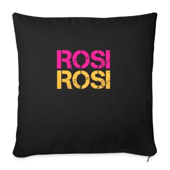 Rosi - Housse de coussin décorative 45 x 45 cm - noir - Devant