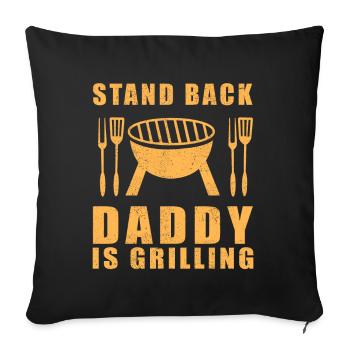 Grilling BBQ Grill Party Griller Dad Gift Grill - Sofa pillowcase 17,3'' x 17,3'' (45 x 45 cm) - black - Front