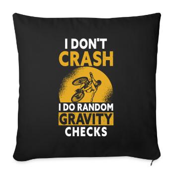 MTB mountain bike downhill saying - Sofa pillowcase 17,3'' x 17,3'' (45 x 45 cm) - black - Front