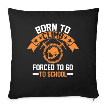 Cadeau de mur d'escalade - Housse de coussin décorative 45 x 45 cm - noir - Devant