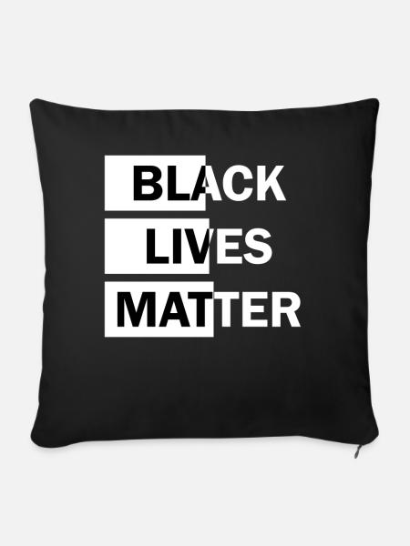 Black Lives Matter - Sofakissenbezug 45 x 45 cm - Schwarz