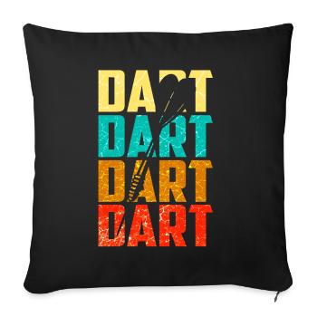 Dart Player Dart Player Gift - Sofa pillowcase 17,3'' x 17,3'' (45 x 45 cm) - black - Front