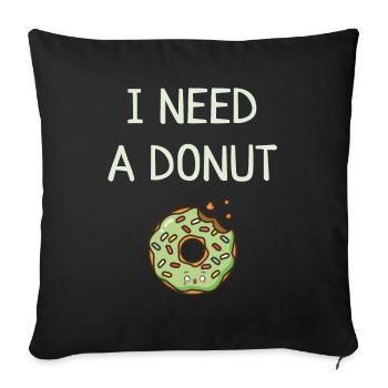 Donut - Sofakissenbezug 45 x 45 cm - Schwarz - Vorne
