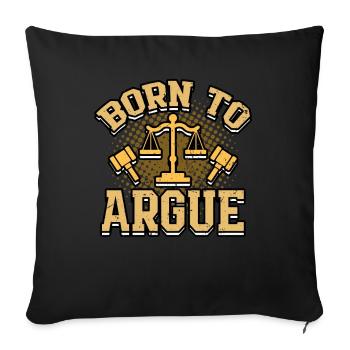 Lawyer Law Funny Lawyer Judge Gift - Sofa pillowcase 17,3'' x 17,3'' (45 x 45 cm) - black - Front