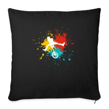 unicycle - Sofa pillowcase 17,3'' x 17,3'' (45 x 45 cm) - black - Front