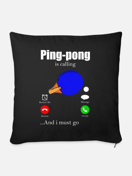 Ping-Pong - Sofakissenbezug 45 x 45 cm - Schwarz