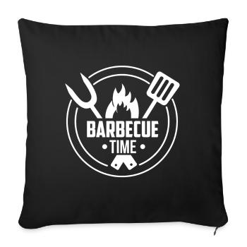 BBQ Time - Sofa pillowcase 17,3'' x 17,3'' (45 x 45 cm) - black - Front