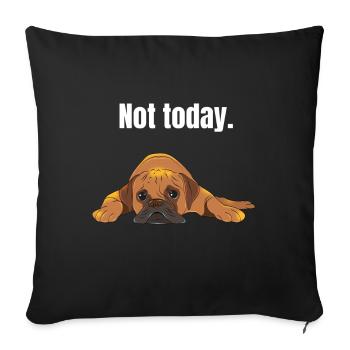 Mops Geschenk - Sofakissenbezug 45 x 45 cm - Schwarz - Vorne