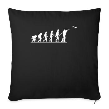 Chasse chasse evolution | Chasse tueuse cadeau - Housse de coussin décorative 45 x 45 cm - noir - Devant