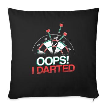 Oops I Darted Drôle De Fléchettes - Housse de coussin décorative 45 x 45 cm - noir - Devant