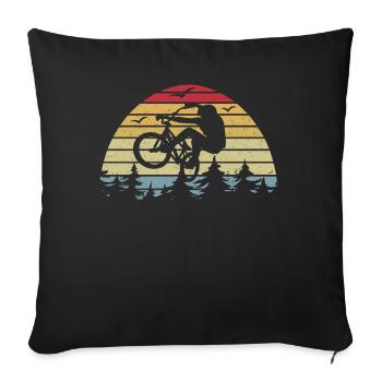 BMX Bicycle Rider Retro Vintage BMX Gift - Sofa pillowcase 17,3'' x 17,3'' (45 x 45 cm) - black - Front