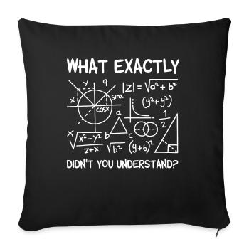 Math What Exactly Don't You Understand Mathematically - Sofa pillowcase 17,3'' x 17,3'' (45 x 45 cm) - black - Front