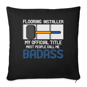 Floor publisher Construction workers - Sofa pillowcase 17,3'' x 17,3'' (45 x 45 cm) - black - Front