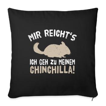 Chinchilla - Housse de coussin décorative 45 x 45 cm - noir - Devant