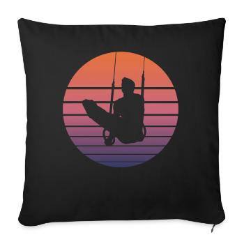 Ringturnen Ringsport Retro Vintage Cadeau - Housse de coussin décorative 45 x 45 cm - noir - Devant