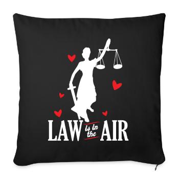 Law is in the Air funny lawyer - Sofa pillowcase 17,3'' x 17,3'' (45 x 45 cm) - black - Front