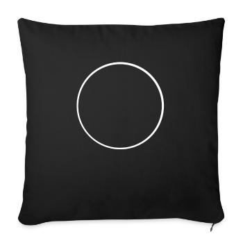 White circle frame - Sofa pillowcase 17,3'' x 17,3'' (45 x 45 cm) - black - Front