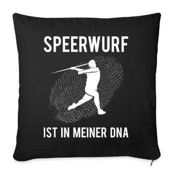 Lance de lance Lance-lance Sort cadeau - Housse de coussin décorative 45 x 45 cm - noir - Devant