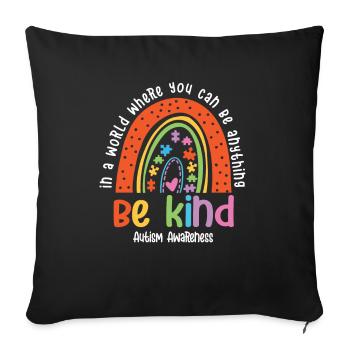 Autism Awareness - Sofa pillowcase 17,3'' x 17,3'' (45 x 45 cm) - black - Front