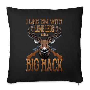 Hunter Red Deer Deer Hunting Hunting - Sofa pillowcase 17,3'' x 17,3'' (45 x 45 cm) - black - Front