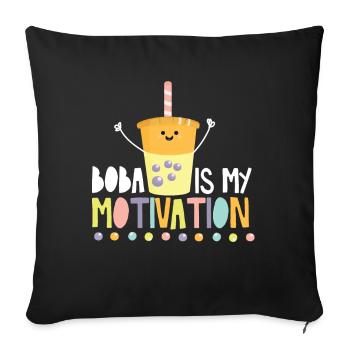 Bubble Tea - Housse de coussin décorative 45 x 45 cm - noir - Devant