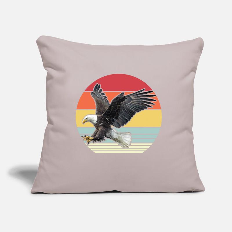 Eagle Retro Bird science Predators Sofa pillowcase 17,3'' x 17,3'' (45 x 45 cm)