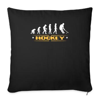 EVOLUTION HOCKEY - Sofakissenbezug 45 x 45 cm - Schwarz - Vorne