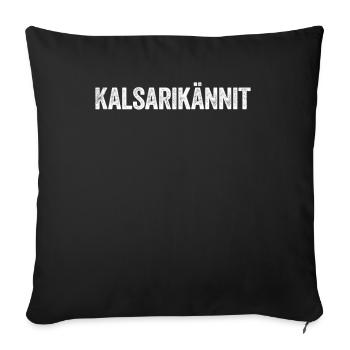 Kalsarikännit Bier Chillen zu Hause in Unterhose - Sofakissenbezug 45 x 45 cm - Schwarz - Vorne