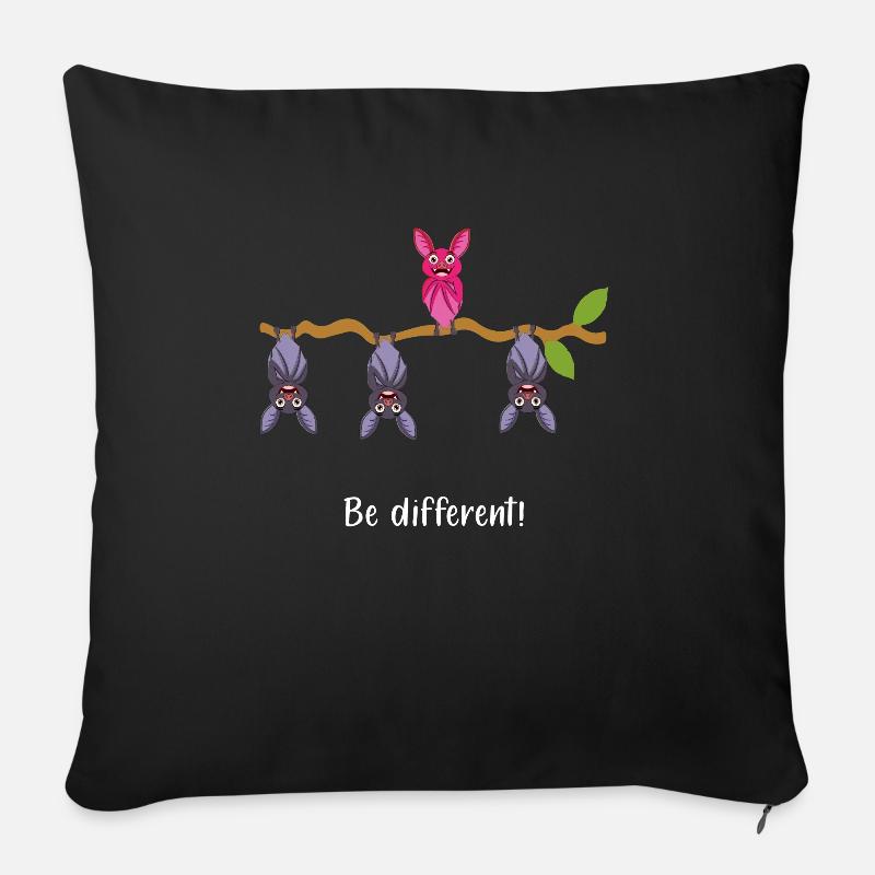 Be Different Fledermaus - Sofakissenbezug 45 x 45 cm - Schwarz