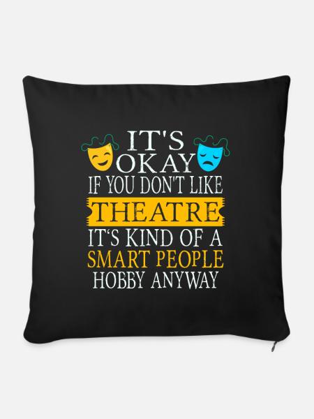 Theater lustig - Sofakissenbezug 45 x 45 cm - Schwarz