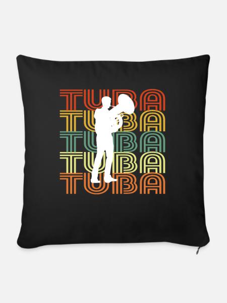TUBA - Sofakissenbezug 45 x 45 cm - Schwarz