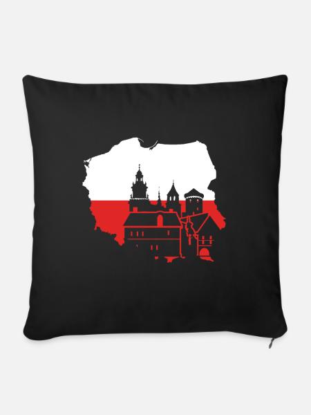Polen krakau - Sofakissenbezug 45 x 45 cm - Schwarz