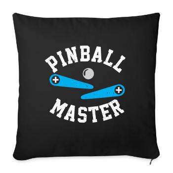Pinball Master Pinball Machine Player Spie Automat - Sofa pillowcase 17,3'' x 17,3'' (45 x 45 cm) - black - Front