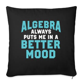 Algebra Mathematics Math Mathematician Teacher - Sofa pillowcase 17,3'' x 17,3'' (45 x 45 cm) - black - Front