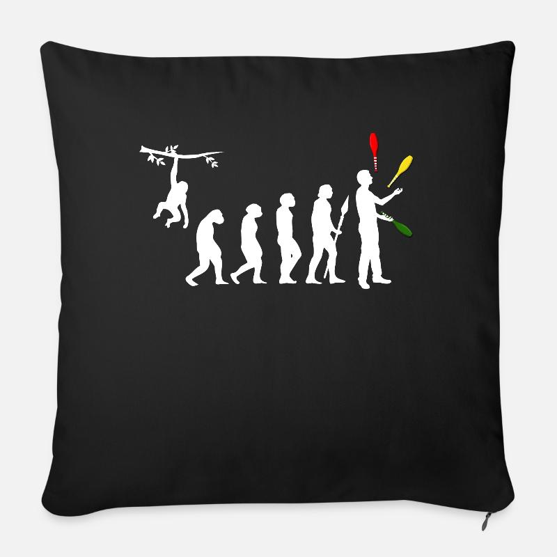 Juggling Evolution Toss Juggler Juggle Costume Gif - Sofa pillowcase 17,3'' x 17,3'' (45 x 45 cm) - black