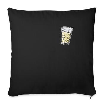 Pfälzer wine spritzer spritzer funny gift Pälzer - Sofa pillowcase 17,3'' x 17,3'' (45 x 45 cm) - black - Front