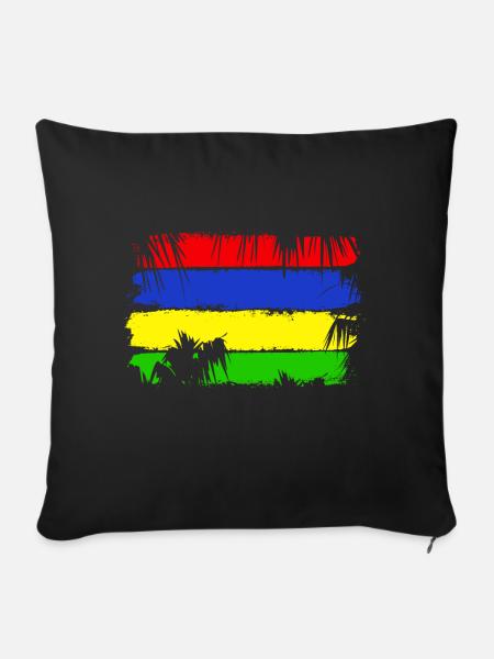Mauritius Flagge - Sofakissenbezug 45 x 45 cm - Schwarz