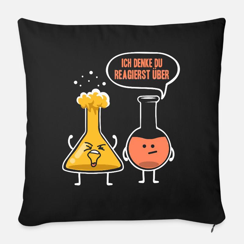 Forschung Chemie Chemiker Labor Sprüche Lehrer Uni - Sofakissenbezug 45 x 45 cm - Schwarz