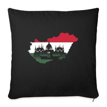 Ungarn Budapest - Sofakissenbezug 45 x 45 cm - Schwarz - Vorne