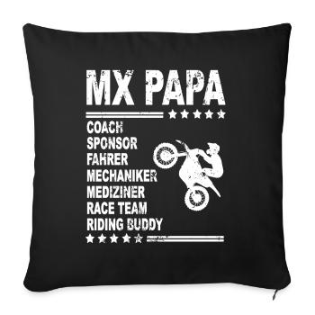 MX Dad Motocross Dad Gift - Sofa pillowcase 17,3'' x 17,3'' (45 x 45 cm) - black - Front