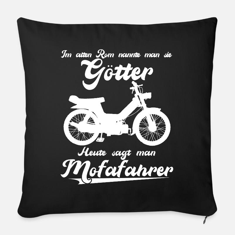 Mofa Spruch - Mofafahrer Witz Moped - Sofakissenbezug 45 x 45 cm - Schwarz