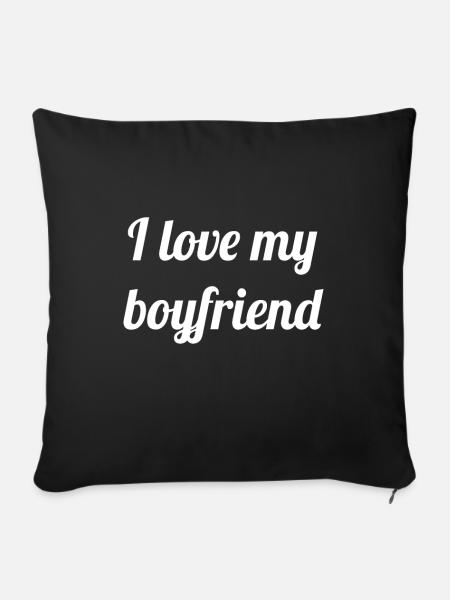 Freund boyfriend - Sofakissenbezug 45 x 45 cm - Schwarz