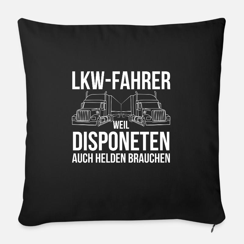 LKW-Fahrer - Sofakissenbezug 45 x 45 cm - Schwarz