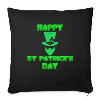 St Patricks Day, St Patricks Day, St Patricks Day - Sofa pillowcase 17,3'' x 17,3'' (45 x 45 cm) - black - Front