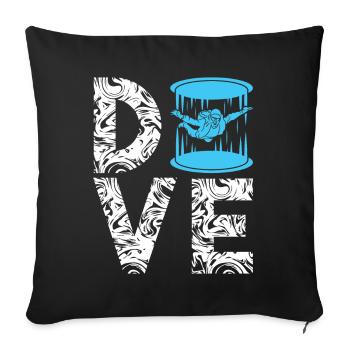 Dive Skydiving Skydiver - Housse de coussin décorative 45 x 45 cm - noir - Devant