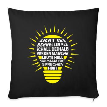 Électroniciens Electricité Électricité Cadeau - Housse de coussin décorative 45 x 45 cm - noir - Devant
