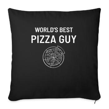 World's Best Pizza Baker Pizzeria Gift - Sofa pillowcase 17,3'' x 17,3'' (45 x 45 cm) - black - Front