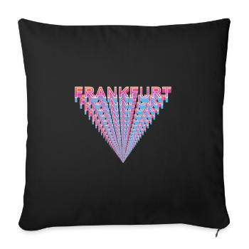 Francfort-sur-le-Main - Housse de coussin décorative 45 x 45 cm - noir - Devant