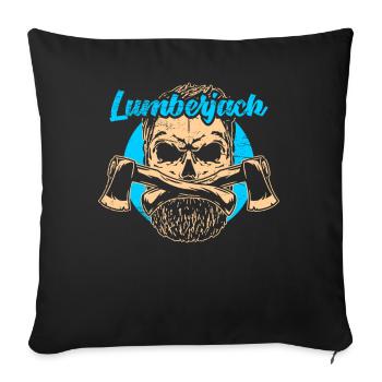 Lumberjack Holzarbeiter Und Holzbearbeitung - Housse de coussin décorative 45 x 45 cm - noir - Devant