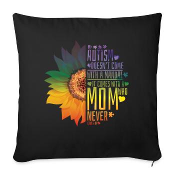 Autism Awareness - Sofa pillowcase 17,3'' x 17,3'' (45 x 45 cm) - black - Front
